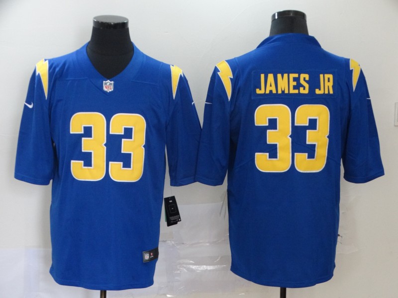 Men Los Angeles Chargers Nike NFL 33 James Jr Limited Road Vapor Untouchable blue Jersey